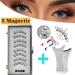 Magnetic Eyelashes Applicator - Look Reusable Magnetic Lashes Kit | Magnets False Eyelashes | 8 Lashes And 1 Clip Fake Eyelashes Kit For Bigger And Brighter Eyes Stunning Look - Buy Online on GoSupps.com