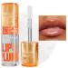 Clear Lip gloss Lip Oil Duck Lip Plumper Gloss High Pigment Plumping Lip Gloss With Spicy Ginger Moisturizing Shiny Glitter And Vegan Tinted Lip Makeup Suitable For Ladies And Girls Dry Lip Care # 01 Clear # 01 0.98 Fl Oz (Pack of 1)