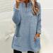 AMhomely Ladies Soft Teddy Fleece Hooded Jumper Plus Size - Blue M - Buy Online on GoSupps.com