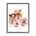 Stupell Industries Fashion Cosmetic Jars and Floral Bouquet Ziwei Li Black Framed Wall Art 16x20 16x20 Black Framed