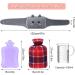 MOTONG Wearable Hot Water Bottle with Fluffy Cover - Purple | Natural Rubber, Soft Plush Waist Cover for Pain Relief on Back, Neck, Legs, Shoulders - Buy Online on GoSupps.com