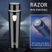 Mini Electric Razor for Men | Portable USB Rechargeable Waterproof Shaver & Beard Trimmer - Perfect for Home & Travel (Blue - Buy Online on GoSupps.com
