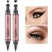 Heart Stamp Eye Liner Eye Liner with Stamp | Waterproof Stamp Eye Liner Soft Sponge Head Wing Eye Liner Stamp for All Kinds of Eye Makeup - Buy Online on GoSupps.com