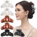 RC Roche 6 pieces classic vintage hair clip hair clip for women slide -resistant thick hair strong hair gripper medium transparent brown and black 1 piece (6 -pack) transparent brown and black
