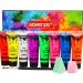 Bowitzki UV-Neon body color 8 x 30 ml facial painting set black light shining make-up set fluorescent face painting for adults festival