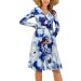 OUGES Womens V-Neck Floral Maternity Nursing Dress with Pockets - Long Sleeve - Buy Online on GoSupps.com