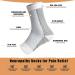 Feeljam Neuropathy Socks - Compression Relief for Plantar Fasciitis & Ankle Pain | Nano-Neuropathy Socks (S-M White) - Buy Online on GoSupps.com