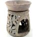Guru Shop Indian Fragrance Lamp | Essential Oil Diffuser & Tealight Holder | Round Beige Aroma Lamp (12x9x9 cm) for Aromatherapy - Buy Online on GoSupps.com