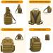 Huntvp Tactical Breast Pocket Military Shoulder Bag - Molle Crossbody Sling Backpack for Men - Adjustable Outdoor Gear for Hiking & Travel - Brown - Buy Online on GoSupps.com