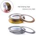Claral 0.5mm Nail Striping Tape Line Silver Gold Laser Adhesive Holo 3D Sticker Decor DIY Strips Nail Polish Accessories Tool LA1009-1 Claral (Color : 1x Gold) - Buy Online on GoSupps.com