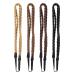 Lurrose 4PCs Elastic braided stems double braided twisted hair bands braided head wrap for women's girls (Random color)
