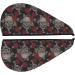 Quick-Dry Hair Towel Wrap with Button - Skull and Red Roses Design | Ultimate Hair Drying Turban - Buy Online on GoSupps.com