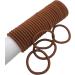 12 PCS Brown 3mm Elastic Hair Bands - Gentle Ponytail Holders for Women, Men, Girls, Kids - No Metal - Bulk Hair Ties - Buy Online on GoSupps.com