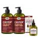 Difeel 3-PC Castor Pro-Growth Hair Growth: Cleansing & Treatment Set - Includes 12 oz Shampoo 12oz Conditioner & 2.5oz Root Stimulator