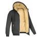 Hanxiulin fleece jacket plush jacket cuddly jacket men fleece jacket warm sweater basic hooded jacket men trench coat windproof jacket jacket winter jacket
