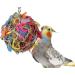 Sweet Feet and Beak Super Shredder Ball - Bird Cage Accessories to Keep Your Bird Busy Foraging for Hidden Treasures - Non-Toxic, Easy to Install Bird Foraging Toys, Bird Treats, Parrot Toys 3 inch