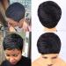 VRVogue Short Human Hair Pixie Cut Wigs for Black Women - Layered Short Black Wavy Style (1B) - Buy Online on GoSupps.com