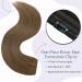 Buy Real Hair Clip-In Extensions 1PC 5 Clips - Thick 7A Human Hair Soft 20cm 60g - Light Brown #06 | International Shipping Available - Buy Online on GoSupps.com