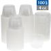 Freshware 4 Ounce Plastic Portion Cups with Lids - 100 Sets | Souffle, Jello Shot, Condiment Sauce Containers | Ideal for Sampling, Sauce, Snack, Dressing - Buy Online on GoSupps.com