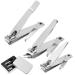 3 pieces of nail clippings with gift box nail clip made of stainless steel for fingernail and toenail professional nail clipper for men and children (silver)