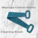 JJMAT Premium Long Back Silicone Exfoliating Scrubber for Men and Women - Durable, Resilient, Easy to Clean | Wet or Dry Brushing, Massage Side | Teal - Buy Online on GoSupps.com