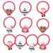 Minkissy 10 Pairs Christmas Hair Ties Kid Ponytail Holder Hair Elastic Band Hair Accessories ( for Party Favors ( Ramdom Color )