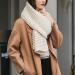 HANXIULIN Women's Cashmere Scarf - Warm Knitted Wrap & Turban | One Size White Scarf for Casual & Stylish Looks - Buy Online on GoSupps.com