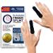 Doctor Developed Finger Splint & Handbook - Trigger Finger Arthritis RSI - Fits Ring Index Pinky & Middle - 2 sizes (Black S/M) Finger Splint - Black S/M