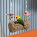 Durable Bird Grass Woven Swing with Hooks - Fun Chew Toys for Parrots Budgies Lovebirds & Finches - Ideal Bird Cage Accessory - Buy Online on GoSupps.com