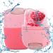 Ice Roller for Face Double Ended Reusable Jade Roller for Face Ice Roller for Face Women Face Roller for Wrinkles and Lifting Skin Care Set Gua Sha Face Massage Reduce Migraine Pain - Pink