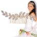 Bridal Hairpiece - Bridal Hair Accessories - Bridal Hair Clip Wedding Hair Comb Leaves Hair Piece Head Pieces Gold