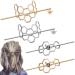 4 Pcs Bee Hair Pin Minimalist Dainty Metal Hair Sticks Forks Hairpins Hollow Geometric Chignon Buns Holder Bee Honeycomb Hair Twist Bun Hair Stick Headpieces for Women Girls