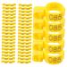 Yardwe 100pcs Poultry Marking Ring Farm Marker Tools Pigeons Ring Bands Ankle Pigeon Ring Lettering 3x1.8cm Yellow