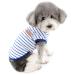 Zweitea summer dog shirts for small dogs striped breathable west t-shirts soft cotton puppy clothing pets pet sleeves sleeves tank top chihuahua basic tea shirt clothing blue l l blue