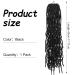 Aomig 21 PCs 18 Inch Synthetic Earthworm Fake Hair Extensions - Goddess Gypsy Braids Passion Twists for Cosplay & Masquerade Parties - Black - Buy Online on GoSupps.com