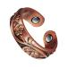 Wollet Magnetic Copper Ring for Women Arthritis Flower Design Adjustable Healthy (CPR-0937)