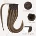 Hetto Brown Real Hair Braid Extensions - Remy Ponytail Wrap Around Extensions #4/27 - Dark Brown & Red Blonde - 70g 35cm - Buy Online on GoSupps.com