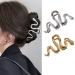 Hair Clips Large Hair Claw Clips Metal Silver Snake Hair Accessories for Thick Hair for Women Girls Elegant French Hair Barrettes Hairpin Banana Clips 2Pcs