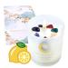 Lemon Aromatherapy Candle with Crystals 8oz 100% Natural Soy Wax 40H Burn Ideal Scented Gift for Women Moms and Men - Great for Birthdays and Home Relaxation