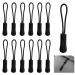 12 pieces of zipper Pendant for threading zipper Extraction Zipper Pulls nylon zip zipper zipper for zipper for sports clothing bag school bags