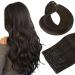 Hotbanana clip in Extensions Real hair Dark Brown Clip in Hair Extensions Real Human Hair Straight Remy Real Hair Extensions Clip 20 Inch 120g 7Pcs 50cm-120g #2 Dark Brown