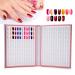 Nailart display display 216 colors nail polish color display 2 types nail polish display chart book nail polish color cardboard nail art salon set (pink)