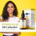 Ayursana Vitamin D3-K2 Drops - 1000 IU D3 & 20 mcg MK-7 K2 - Vegan - 50 ml - Supports Immune & Bone Health - Buy Online on GoSupps.com