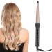 Hair Wand Ceramic Curling Wand Professional Hair Curler Wand Curling Iron Electric LCD Hair Curling Wand Rod Cone for Women(US plug) - Buy Online on GoSupps.com
