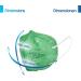 Virshields FFP2 Mundsprung Mask - PFE 94% VFE 99.99% 5-Layer Protective Mask - EN 149:2001 Certified Made in EU Available in Green - 1 Piece (40s Pack) for Optimal Breathing and Filtration - Buy Online on GoSupps.com