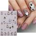 JMEOWIO 10 Sheets Glitter Christmas Nail Art Stickers Decals Self-Adhesive Snowman Snowflake Winter Holiday Black Nail Supplies Nail Art Design Decoration Accessories - Buy Online on GoSupps.com
