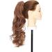 S-noilite Curly Wavy Ponytail Extension Clip in Hair 18 Synthetic Hairpieces Light Auburn - 145g - Buy Online on GoSupps.com