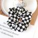 Checkered Plaid Scrunchies Set - Black White Checkerboard Hair Ties (3 Pcs) - Buy Online on GoSupps.com