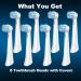 Spacever Upright Toothbrushes for Oral-B iO Series 10 9 8 7 6 5 4 3 - 8 Pack Compatible Brush Heads | White - Buy Online on GoSupps.com