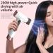 Cordless Ionic Hair Dryer with Digital Screen Rechargeable Blow Dryer with Nozzle Portable Blow Dryer for Curly Hair for Women Men Cordless Hair Dryer for Camping Dormitory US White - Buy Online on GoSupps.com